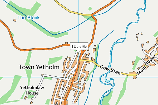 TD5 8RB map - OS VectorMap District (Ordnance Survey)