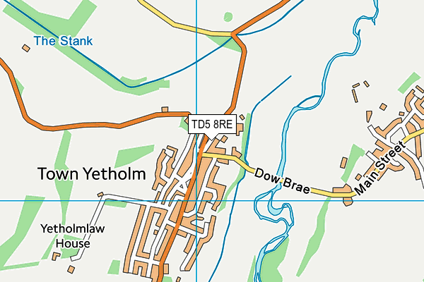 TD5 8RE map - OS VectorMap District (Ordnance Survey)