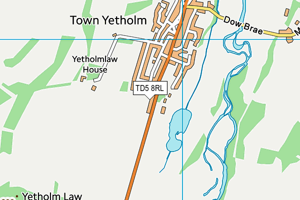 TD5 8RL map - OS VectorMap District (Ordnance Survey)