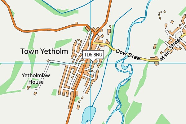 TD5 8RU map - OS VectorMap District (Ordnance Survey)