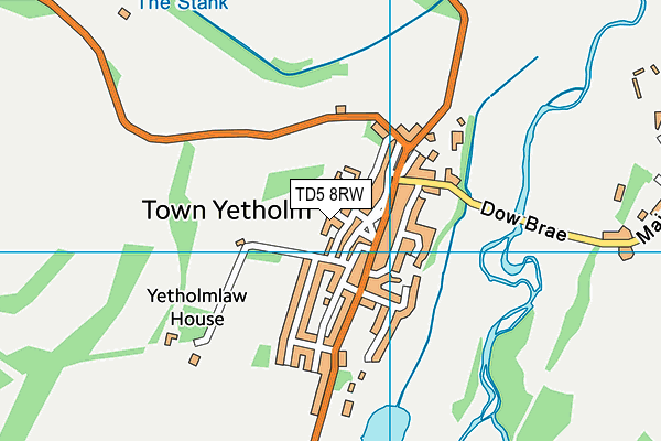 TD5 8RW map - OS VectorMap District (Ordnance Survey)