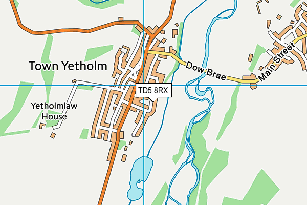 TD5 8RX map - OS VectorMap District (Ordnance Survey)