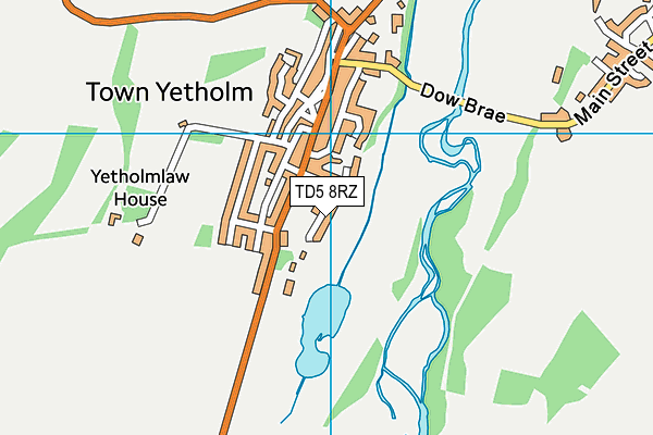 TD5 8RZ map - OS VectorMap District (Ordnance Survey)