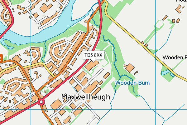 TD5 8XX map - OS VectorMap District (Ordnance Survey)