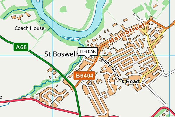 TD6 0AB map - OS VectorMap District (Ordnance Survey)