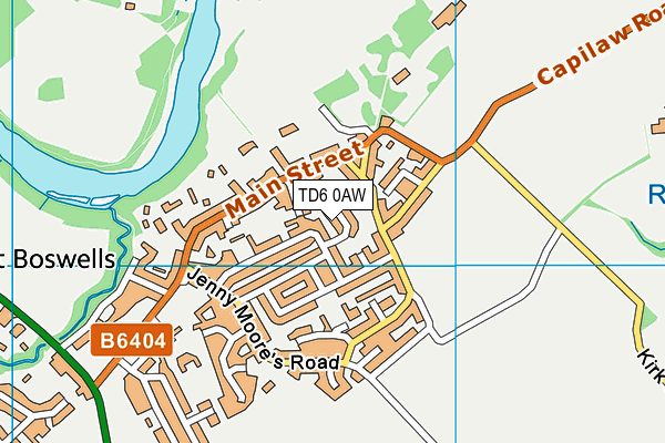 TD6 0AW map - OS VectorMap District (Ordnance Survey)