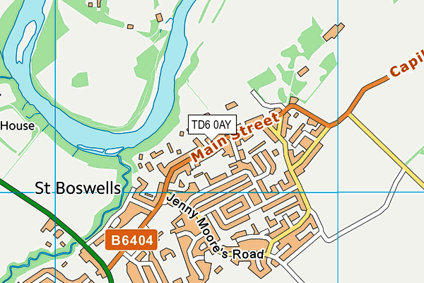 TD6 0AY map - OS VectorMap District (Ordnance Survey)