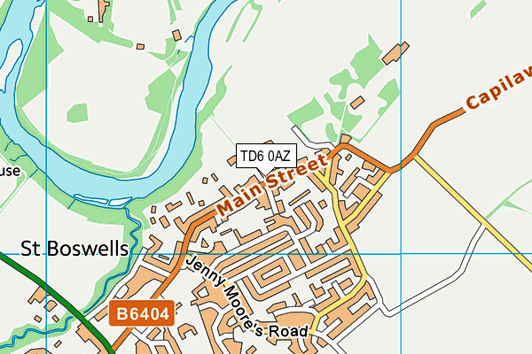 TD6 0AZ map - OS VectorMap District (Ordnance Survey)