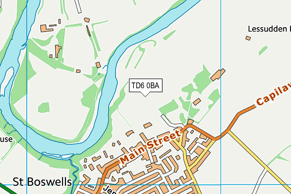 TD6 0BA map - OS VectorMap District (Ordnance Survey)