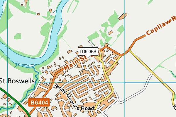 TD6 0BB map - OS VectorMap District (Ordnance Survey)