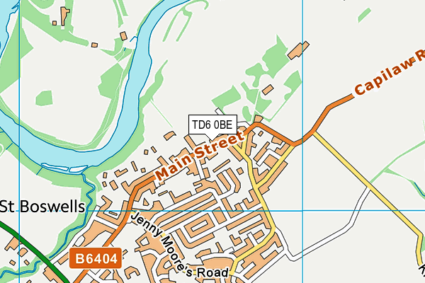 TD6 0BE map - OS VectorMap District (Ordnance Survey)