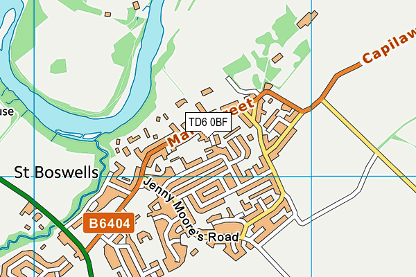 TD6 0BF map - OS VectorMap District (Ordnance Survey)