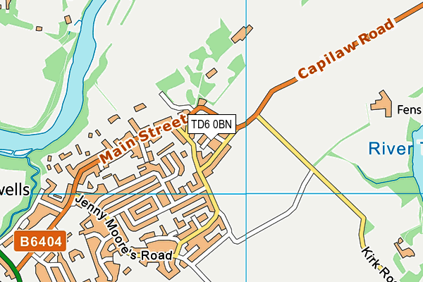 TD6 0BN map - OS VectorMap District (Ordnance Survey)