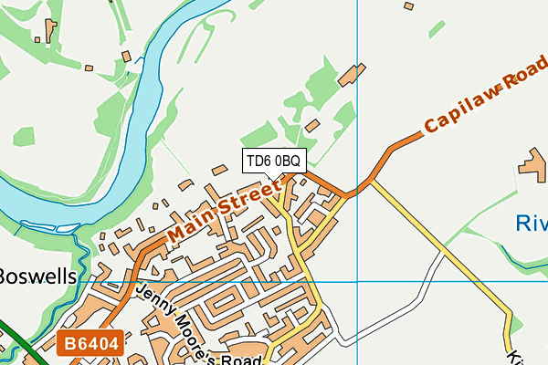 TD6 0BQ map - OS VectorMap District (Ordnance Survey)