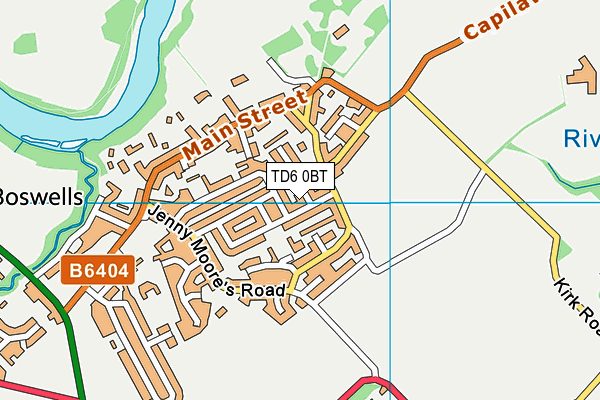 TD6 0BT map - OS VectorMap District (Ordnance Survey)