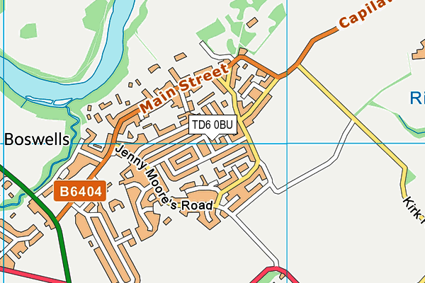 TD6 0BU map - OS VectorMap District (Ordnance Survey)