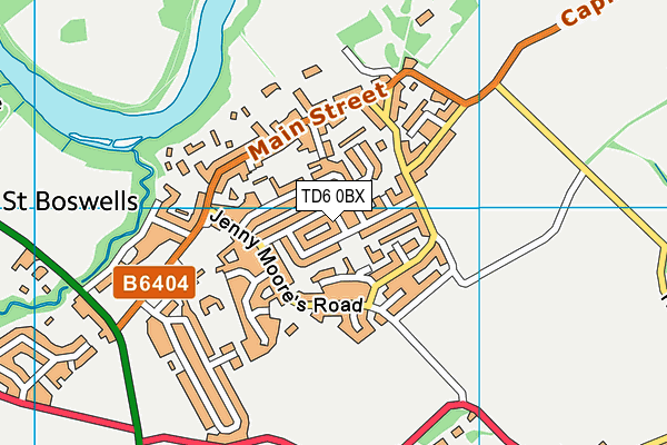 TD6 0BX map - OS VectorMap District (Ordnance Survey)