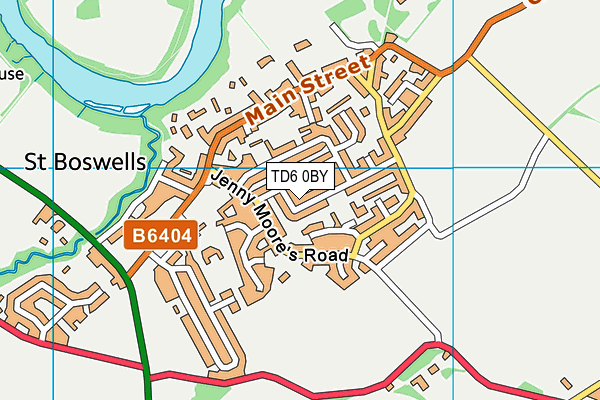 TD6 0BY map - OS VectorMap District (Ordnance Survey)