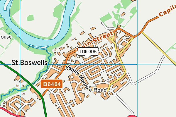 TD6 0DB map - OS VectorMap District (Ordnance Survey)