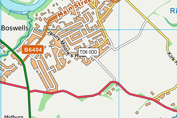 TD6 0DD map - OS VectorMap District (Ordnance Survey)
