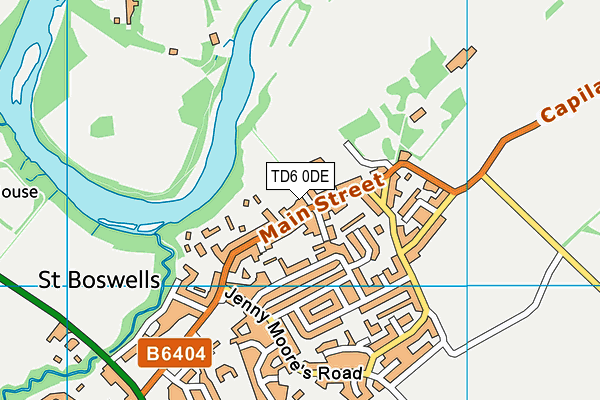 TD6 0DE map - OS VectorMap District (Ordnance Survey)