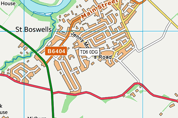 TD6 0DG map - OS VectorMap District (Ordnance Survey)