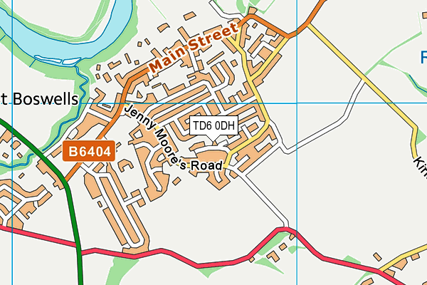 TD6 0DH map - OS VectorMap District (Ordnance Survey)