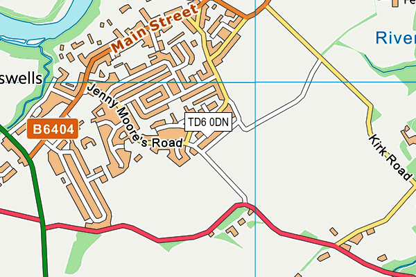 TD6 0DN map - OS VectorMap District (Ordnance Survey)