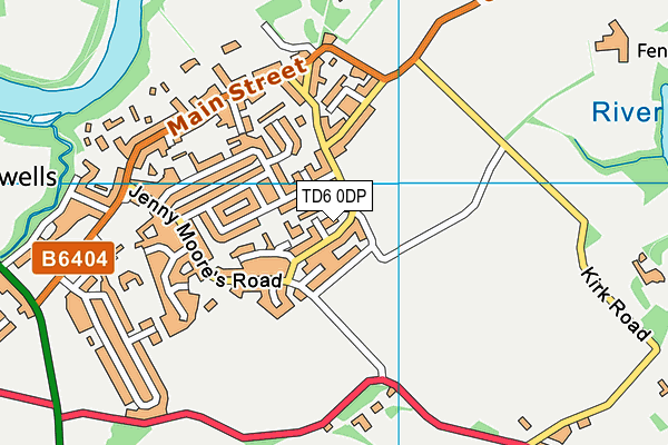 TD6 0DP map - OS VectorMap District (Ordnance Survey)