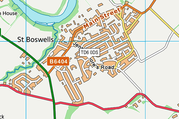 TD6 0DS map - OS VectorMap District (Ordnance Survey)