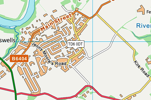 TD6 0DT map - OS VectorMap District (Ordnance Survey)