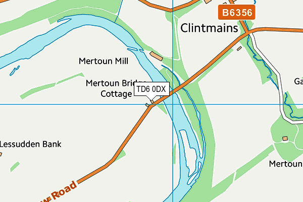 TD6 0DX map - OS VectorMap District (Ordnance Survey)