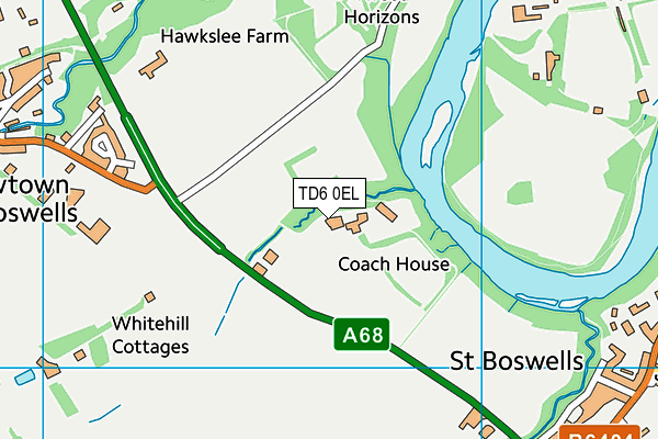 TD6 0EL map - OS VectorMap District (Ordnance Survey)