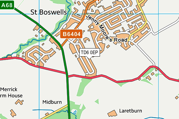 TD6 0EP map - OS VectorMap District (Ordnance Survey)