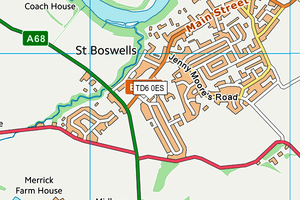 TD6 0ES map - OS VectorMap District (Ordnance Survey)