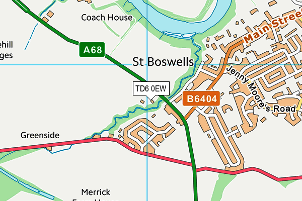 TD6 0EW map - OS VectorMap District (Ordnance Survey)