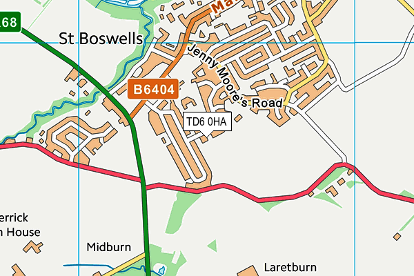 TD6 0HA map - OS VectorMap District (Ordnance Survey)