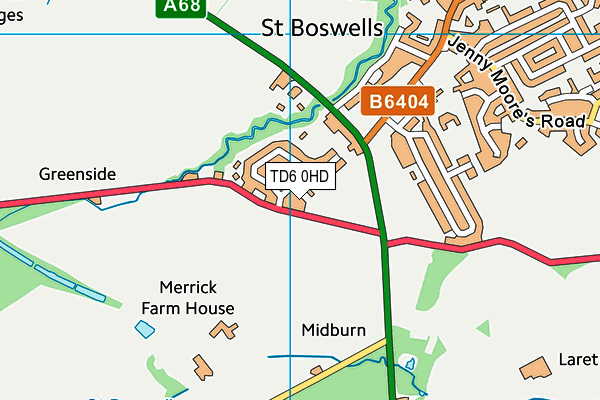 TD6 0HD map - OS VectorMap District (Ordnance Survey)