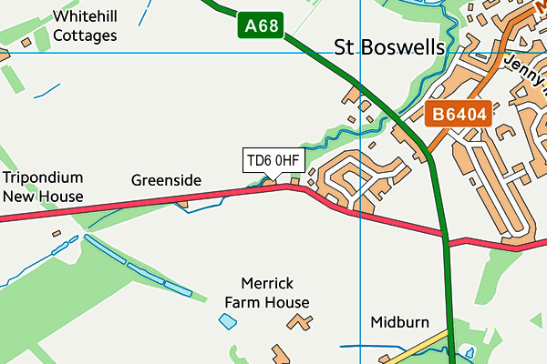 TD6 0HF map - OS VectorMap District (Ordnance Survey)