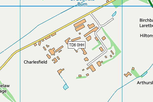 TD6 0HH map - OS VectorMap District (Ordnance Survey)