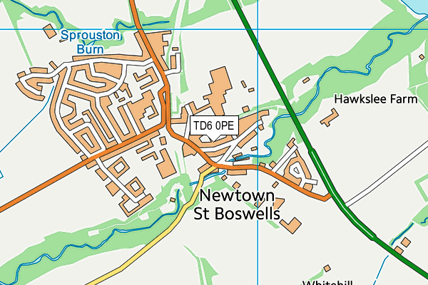 TD6 0PE map - OS VectorMap District (Ordnance Survey)