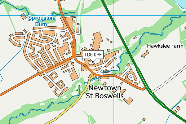 TD6 0PF map - OS VectorMap District (Ordnance Survey)