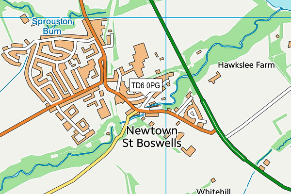 TD6 0PG map - OS VectorMap District (Ordnance Survey)