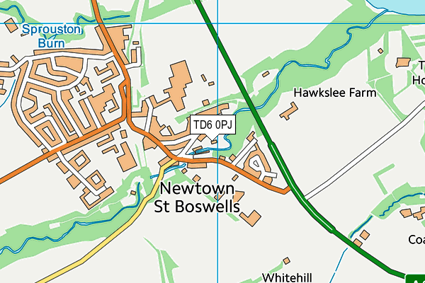 TD6 0PJ map - OS VectorMap District (Ordnance Survey)