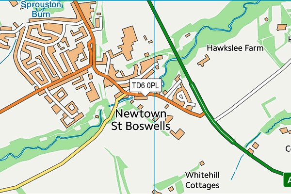 TD6 0PL map - OS VectorMap District (Ordnance Survey)