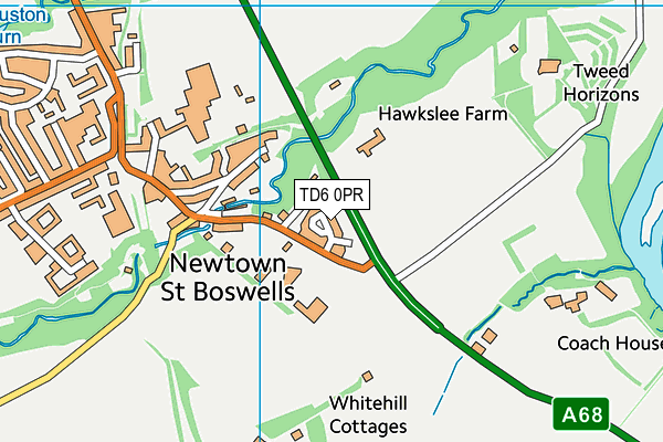 TD6 0PR map - OS VectorMap District (Ordnance Survey)