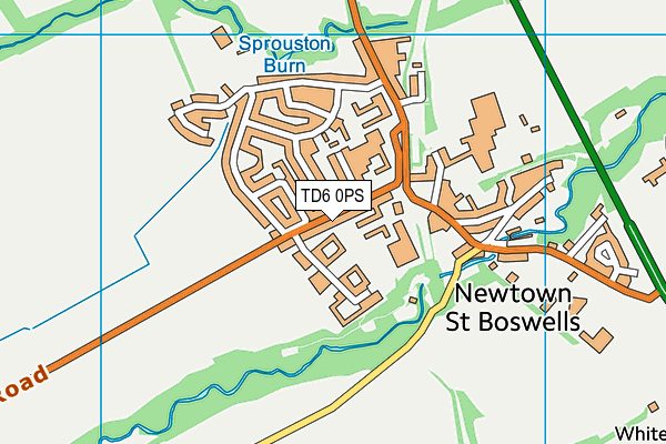 TD6 0PS map - OS VectorMap District (Ordnance Survey)