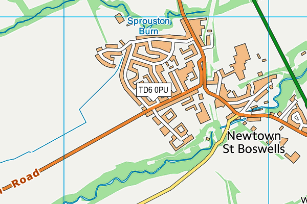 TD6 0PU map - OS VectorMap District (Ordnance Survey)