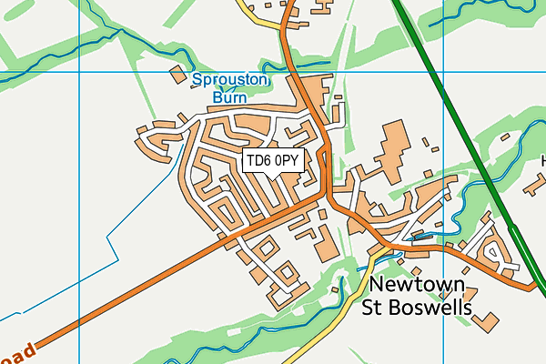 TD6 0PY map - OS VectorMap District (Ordnance Survey)