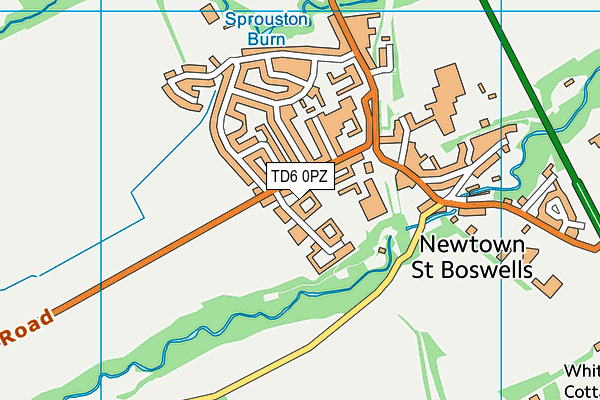 TD6 0PZ map - OS VectorMap District (Ordnance Survey)